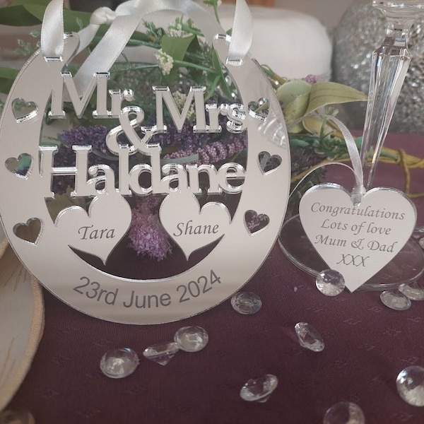 Personalised  Wedding / Anniversary Horseshoe Keepsake, Bridal Gift includeds Personalised Gift Tag