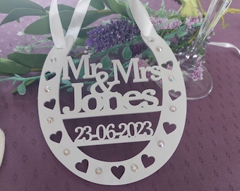 Personalised  Wedding Horseshoe Keepsake, Bridal Gift