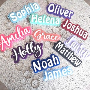 Personalised Acrylic Keyring Style Bag Tag for School or Sports Bag | Personalised Bag Tag
