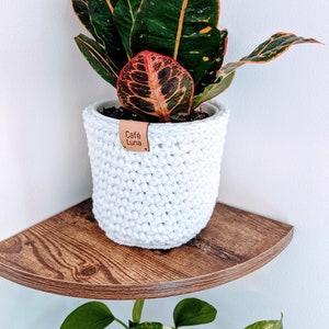 MÖNSTER - Virkad växtkruka med makramésnöre, DIY, Heminredning, Gåva