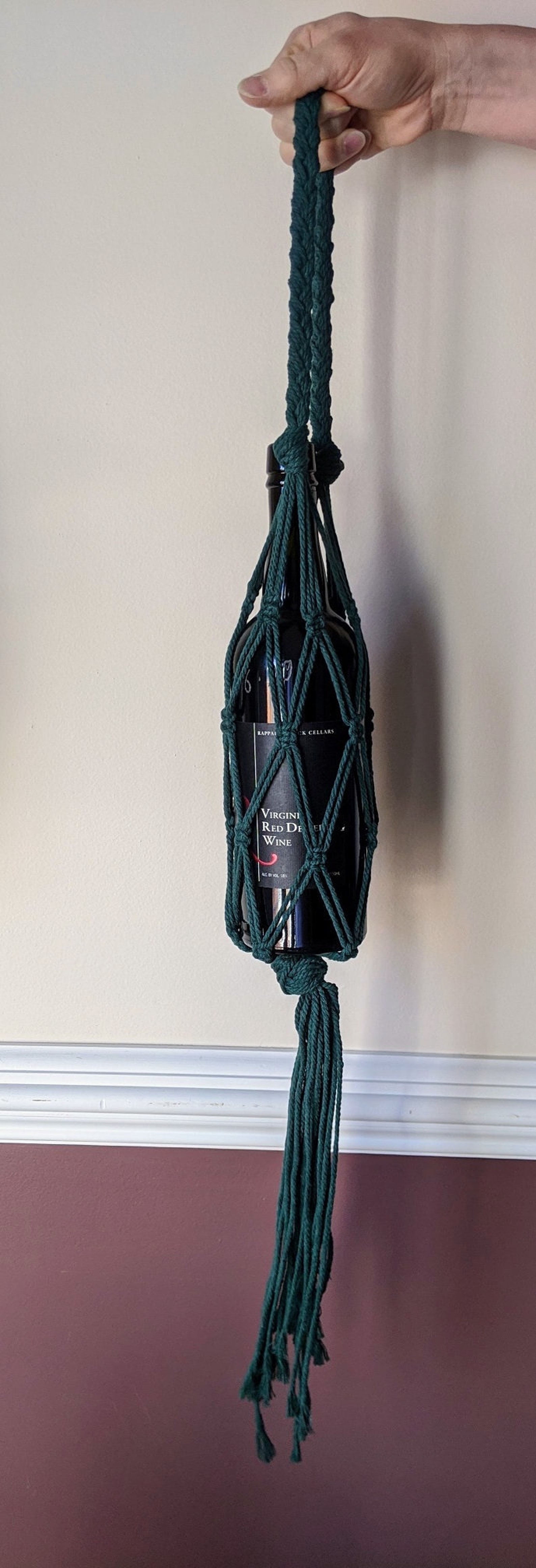 Macrame Wine/Bottle Holder Etsy