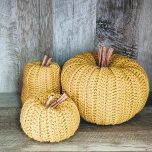 PATTERN - Cinnamon Pumpkin, Crochet Pattern, Fall Pattern, Fall Decor, Pumpkin Pattern, DIY Pumpkin, Gourd. Thanksgiving
