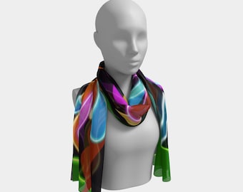Scarf, 100% Silk Scarf, Chiffon Scarf, Satin Scarf, Women’s Scarf, Pink, Orange, Brown, Yellow, Green,Gift for her, Holiday gift