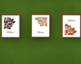 Set of 3 Bathroom Prints, Bathroom Decor, Bathroom Print, Wall Decor Print, Bathroom Poster, Bathroom Wall Picture