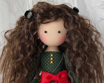 Art Doll, Verjaardagscadeau, Stof Pop, Aangepaste handgemaakte pop, gepersonaliseerde zachte poppen