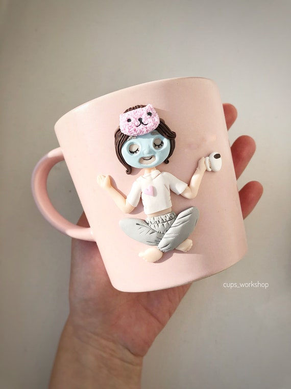 Polymer Clay Ballerina Custom Decorating Mug Book Lover Gift Etsy