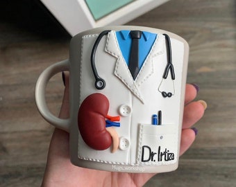 Personalisierte Kaffeetasse, Nephrologe personalisiertes Geschenk, Nierenarzt personalisierte Tasse, Urologe Abschlussgeschenk