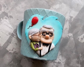 Anniverssary presnt. Up cartoon character  mug