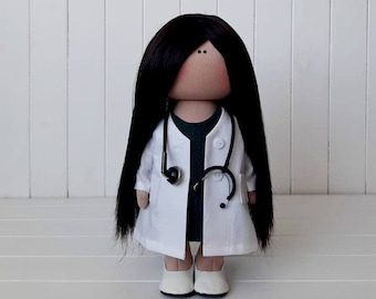 Graduation gift of doctor, Custom Doctor Doll.  RN present