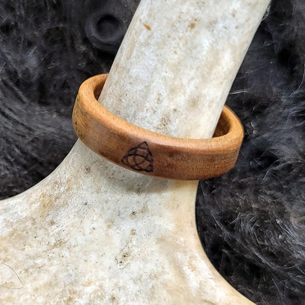 Solid Wood Men's or Woman's Ring Made From Lignum Vitae Wood *With Personalization*