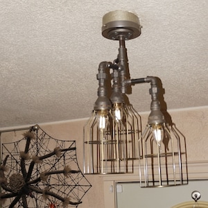 Industrial Ceiling light Fixture, Ceiling Light Fixture, Edison Light Fixture, Rustic Decor, Urban lighting, Steampunk Ceiling light Fixture