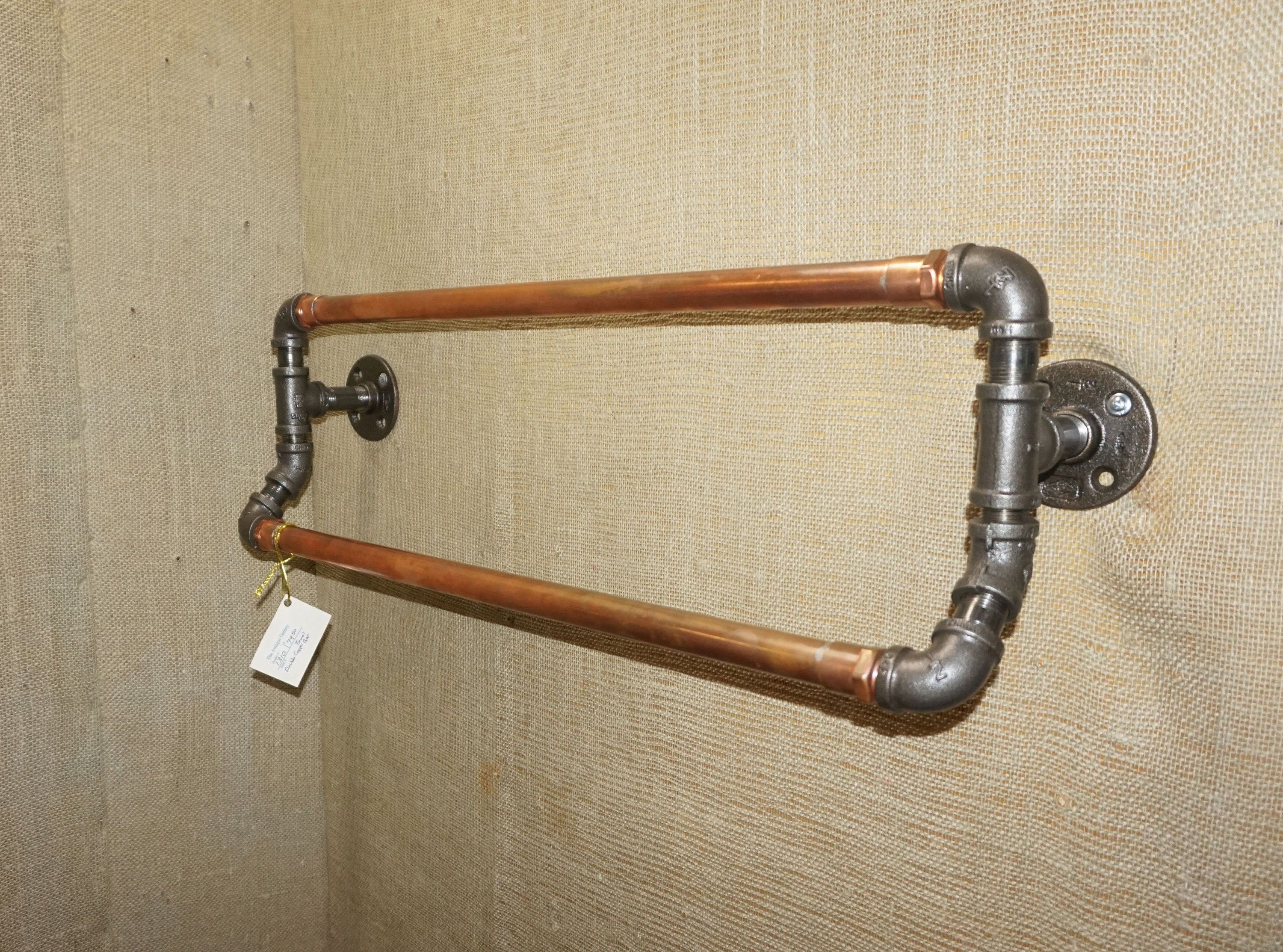 Steampunk towel rack deals