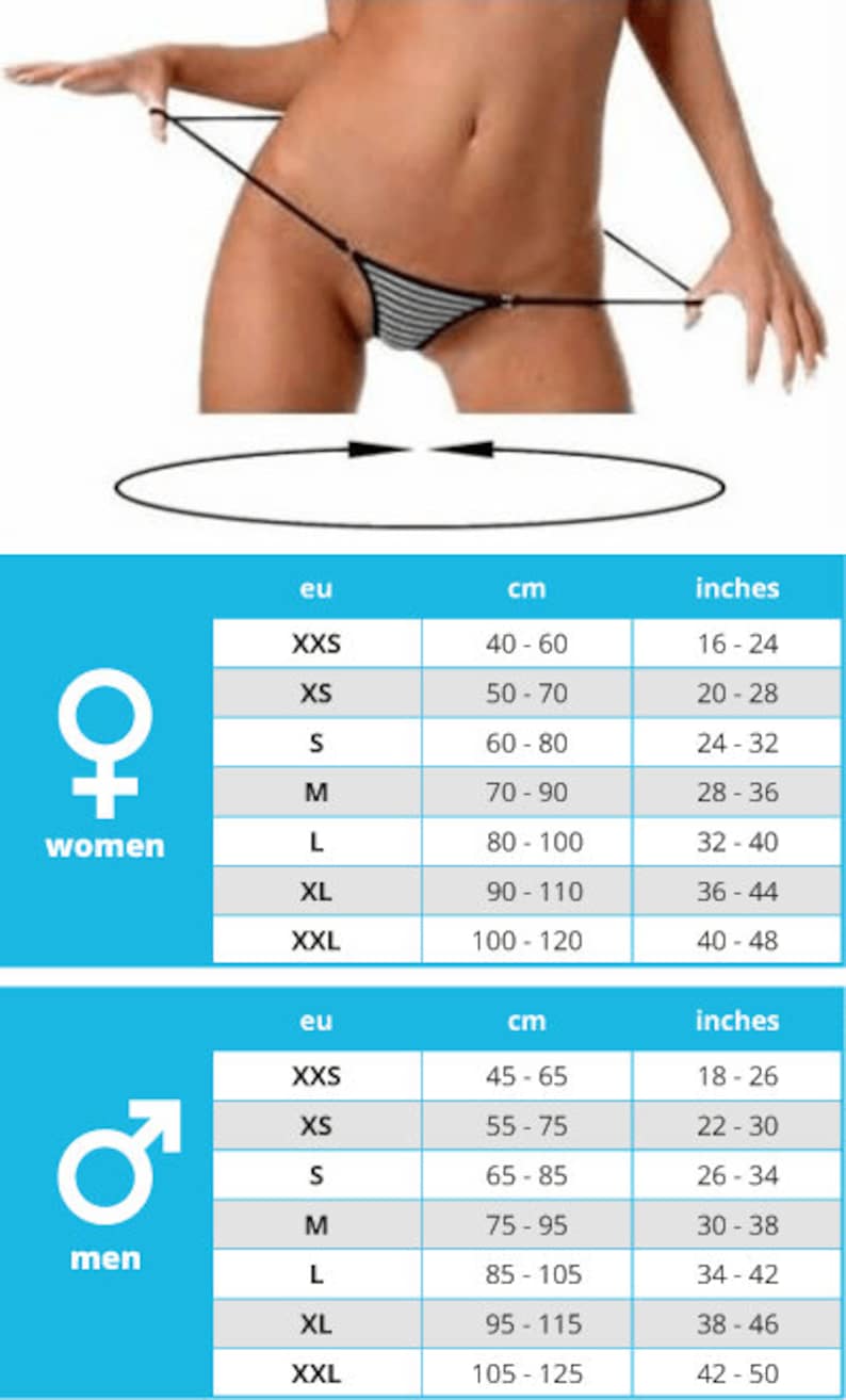 Puede incluir: Tabla de tallas para mujeres y hombres con medidas en pulgadas y cent&iacute;metros. La tabla muestra las conversiones de tallas para XXS, XS, S, M, L, XL y XXL.