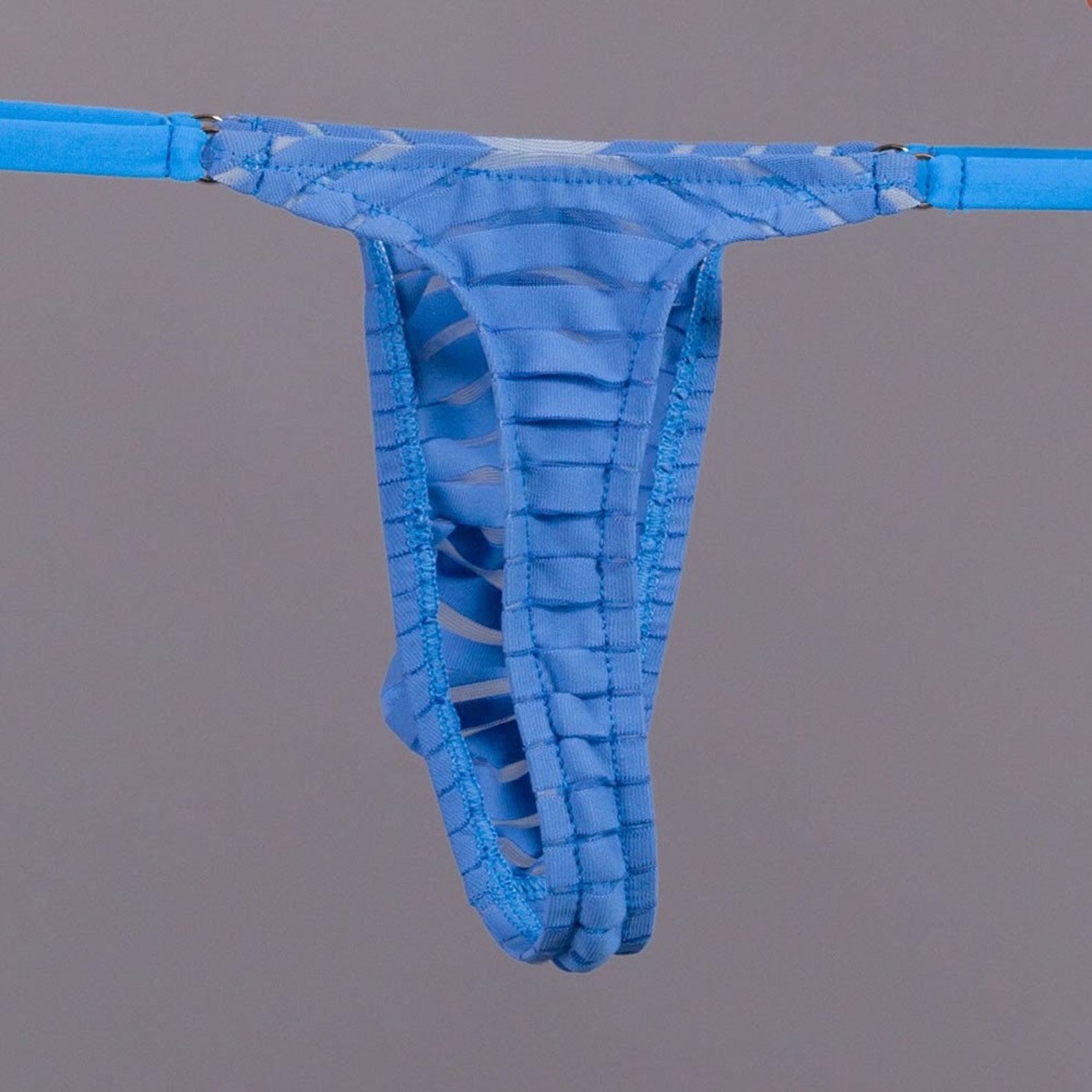 Exclusive Men String Tanga BigBlueStripe Anneau de bain pour Etsy