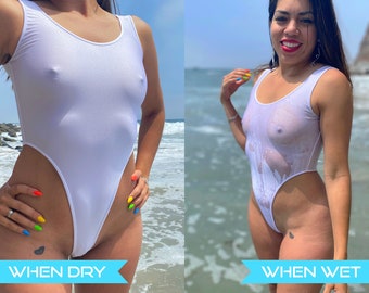 Sheer When Wet Bathing Suits