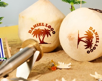 Electric Branding Iron for Coconut - Coconut Branding Stamp -Personalized Stamps for Coconut -  Wood Brand On Coconut - Custom Branding Iron