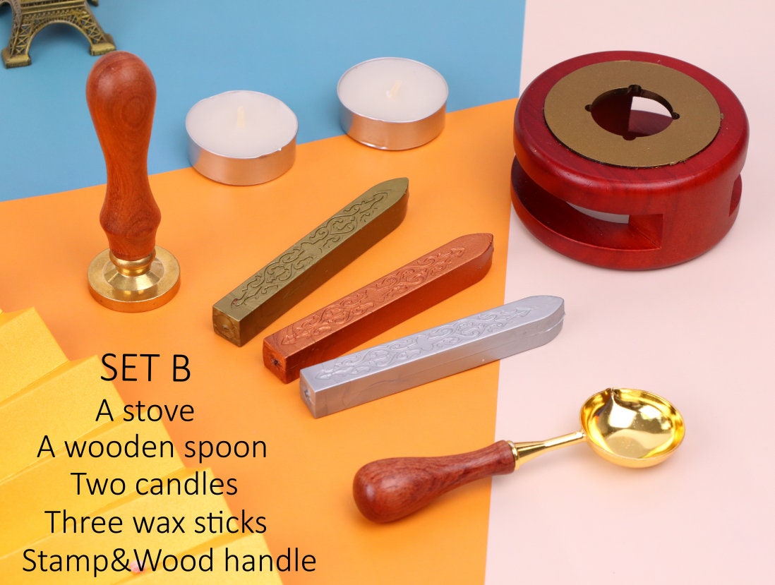 Wax Seal Stamp Kit Wedding Custom Monogram / Seal Stamp Etsy
