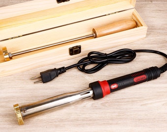 Plancha eléctrica para marcar madera, Sello de marca de madera de diseño personalizado, Plancha para marcar madera, Sello para quemar madera, Regalo del Día del Padre para papá