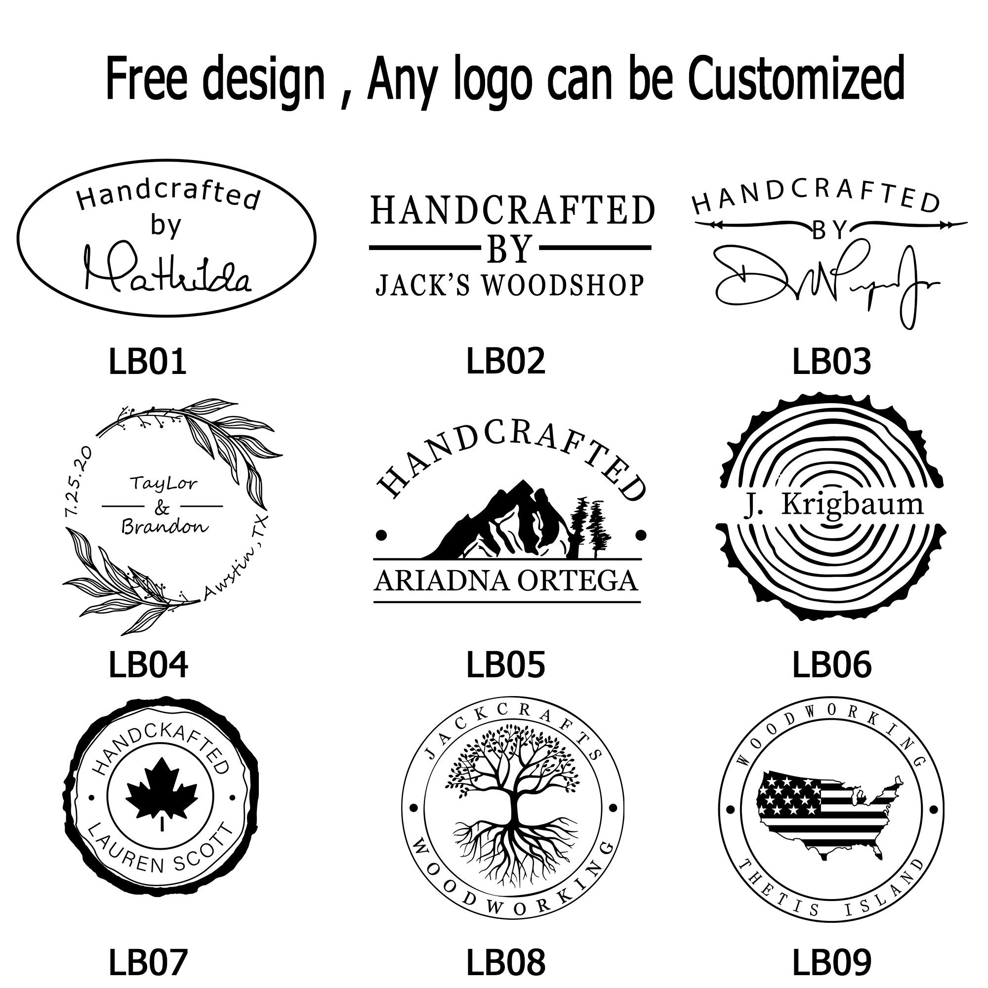 Custom Wood Branding Stamp for Woodworkers Branding Iron for Etsy