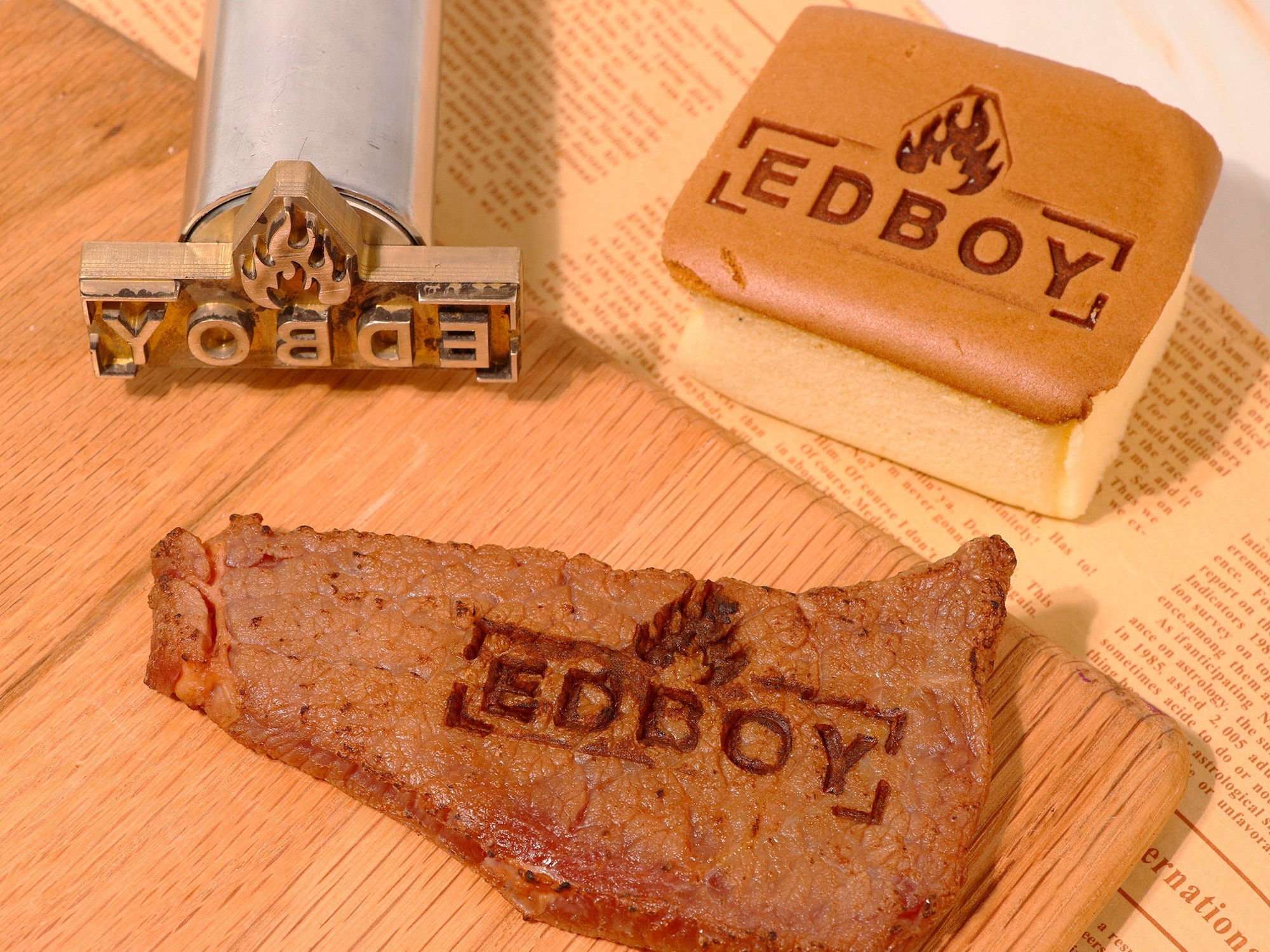 Custom Logo Wood Branding Iron,Durable Leather Branding Iron Stamp,BBQ Heat  Stamp Including The Handle (1x1)