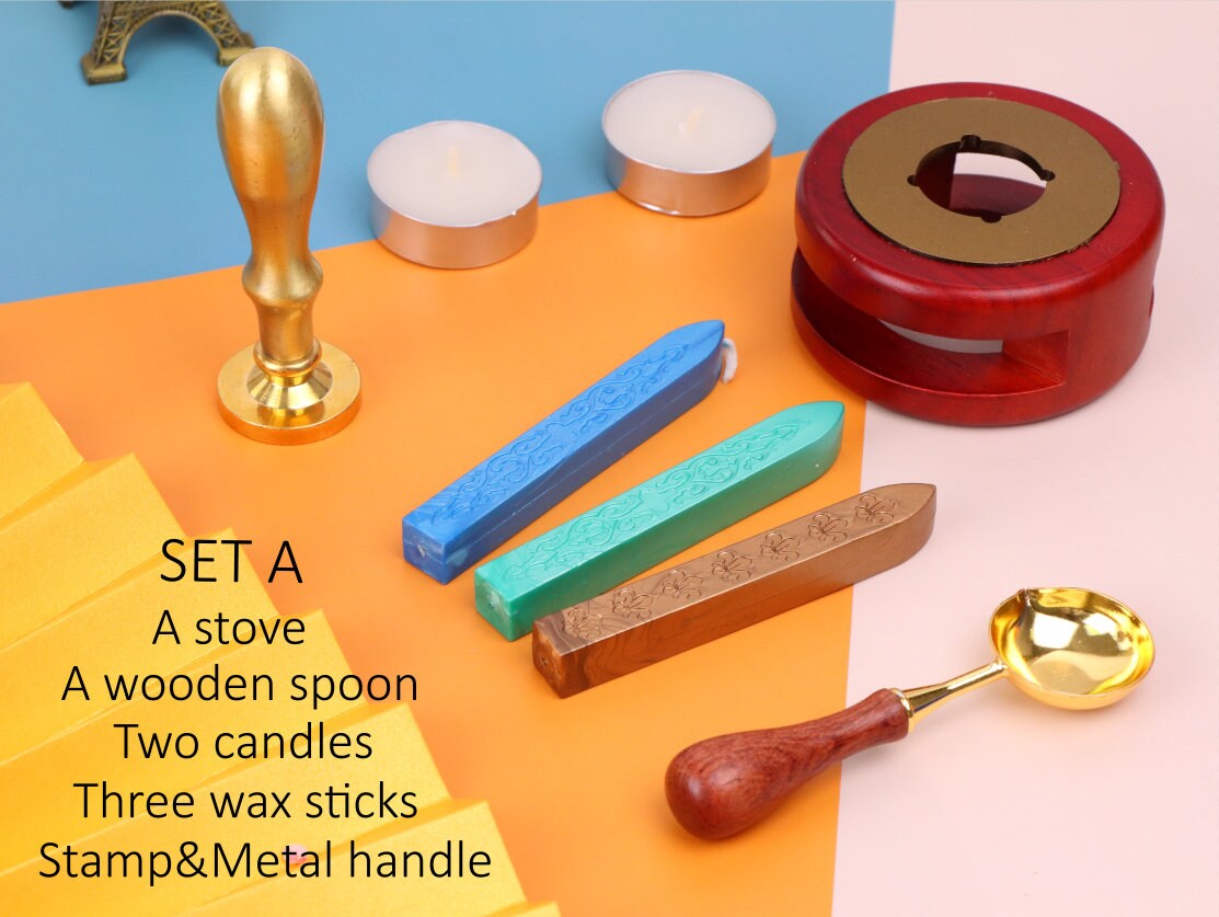 Wax Seal Stamp Kit Wedding Custom Monogram / Seal Stamp Etsy