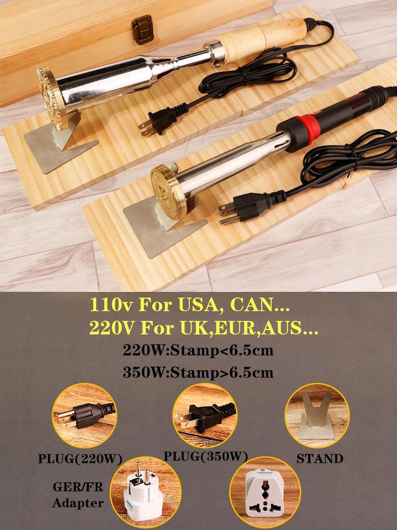 Electric Branding Iron for Coconut - Coconut Branding Stamp -Personalized Stamps for Coconut - Wood Brand On Coconut - Custom Branding Iron image 9