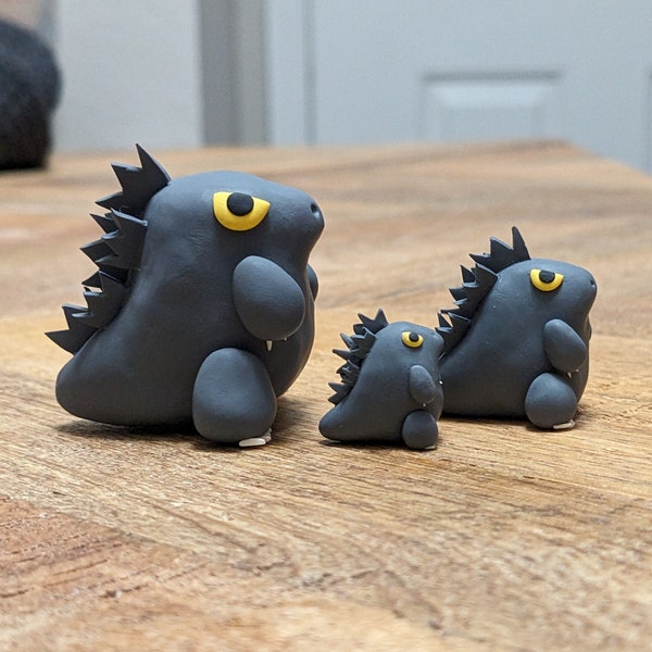 Mini Polymer Clay Godzilla Inspired Monster Magnet Figure - Cute Godzilla Inspired Figure Refrigerator Magnet