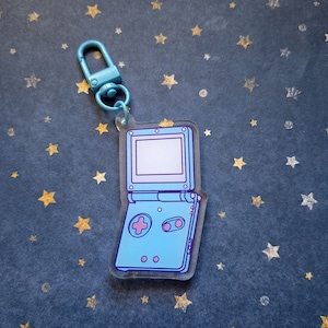 Retro Gameboy Advance SP Acrylic Keychain
