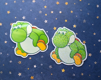 ヨッシーがBダッシャーを運転するマリオカートステッカーカスタム