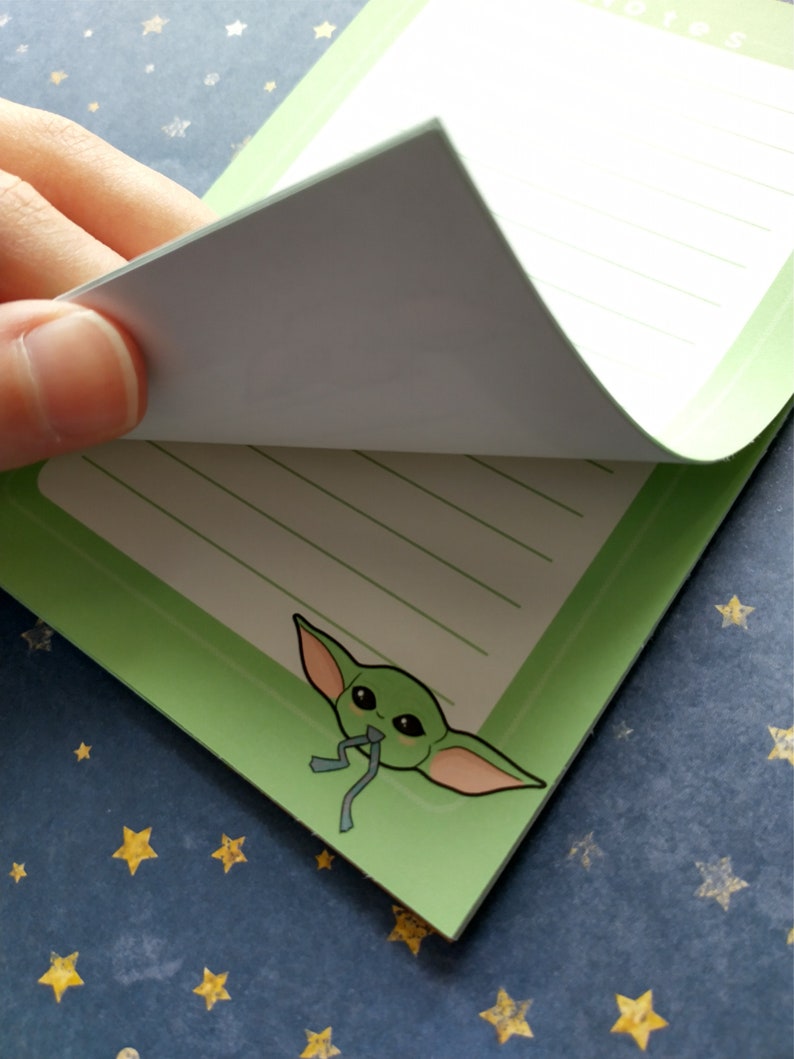Grogu Baby Yoda Emoji Notepad / Memopad The Mandalorian Etsy