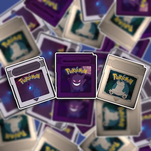 任天堂ゲームボーイ ゲームカートリッジ ステッカー | ポケモン風ステッカー