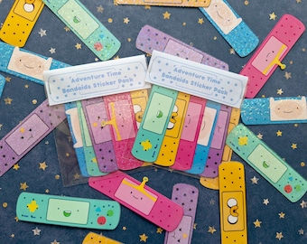 Adventure Time Inspired BandAid Stickers 5 Pack