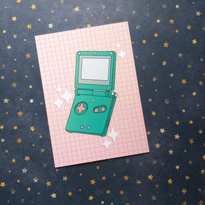 Retro Gameboy Advance SP Art Print