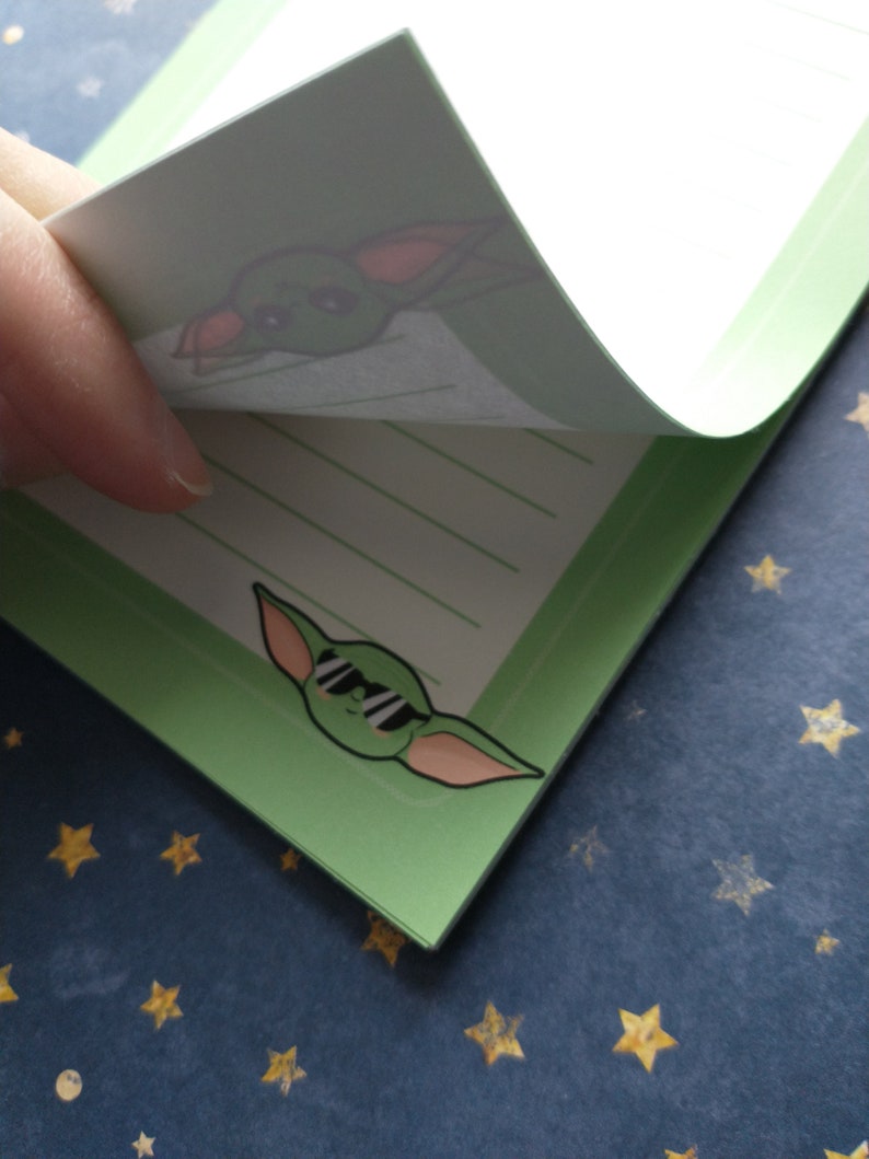 Grogu Baby Yoda Emoji Notepad / Memopad The Mandalorian Etsy