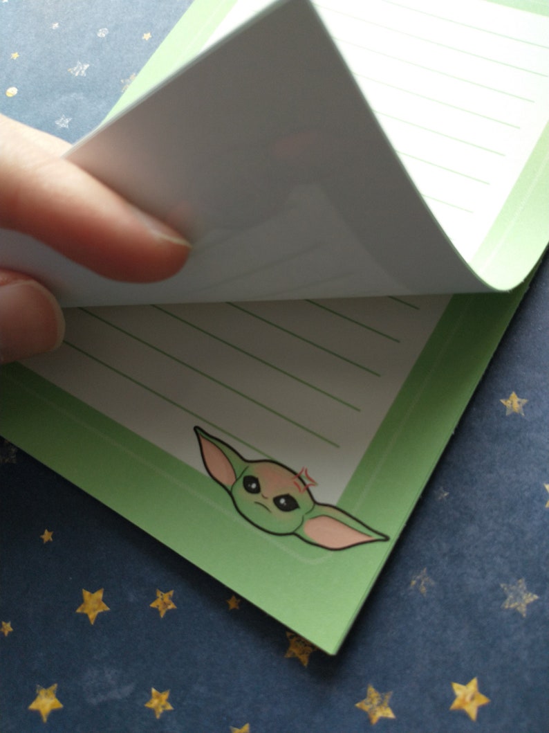 Grogu Baby Yoda Emoji Notepad / Memopad The Mandalorian Etsy
