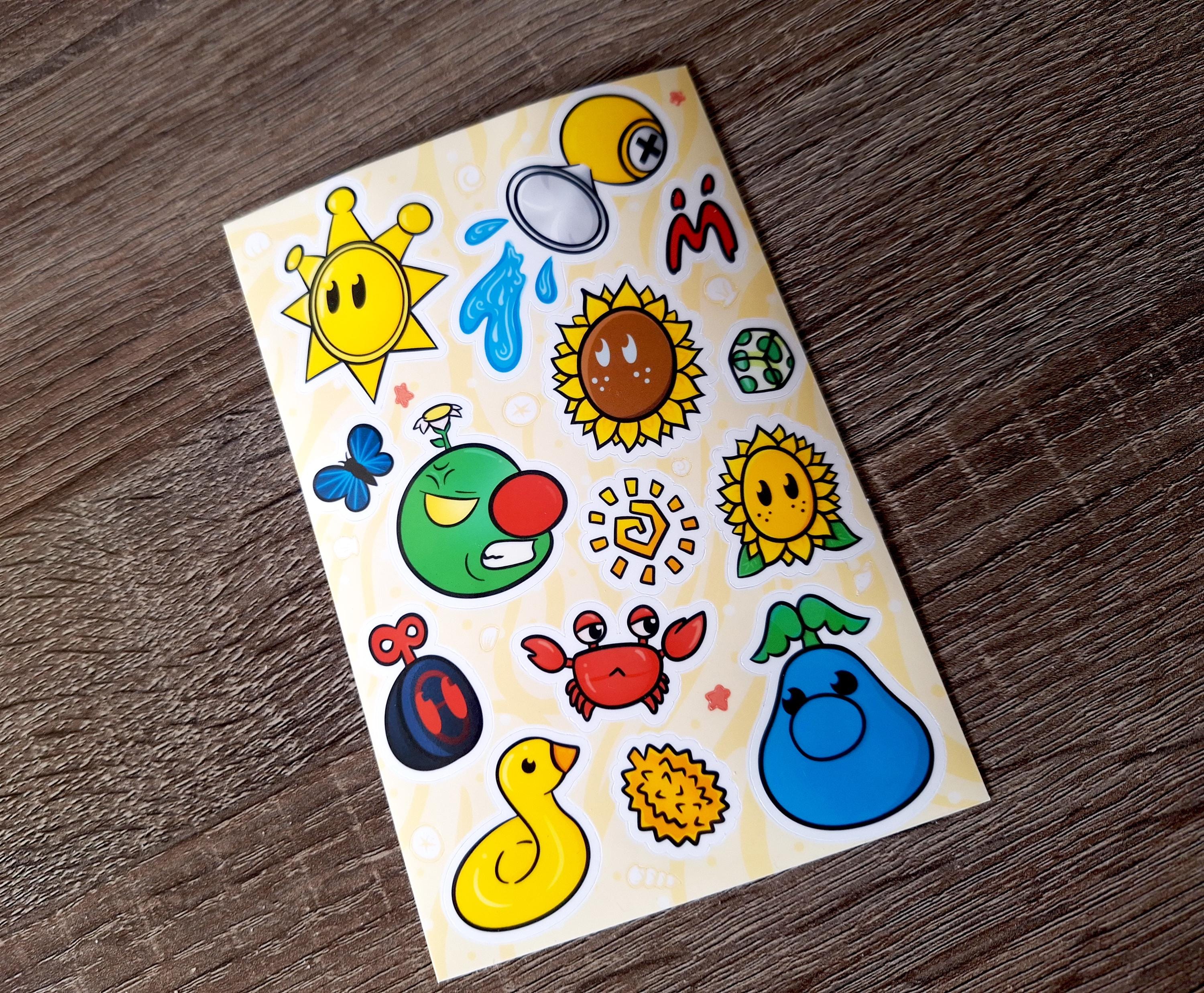 スーパーマリオサンシャイン風ステッカーシート - Etsy 日本