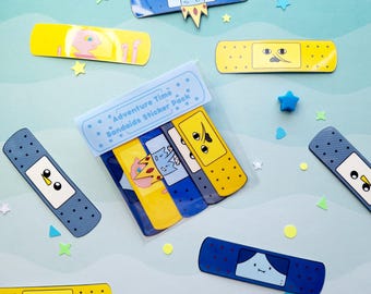 Adventure Time Inspired BandAid Stickers 5 Pack V2