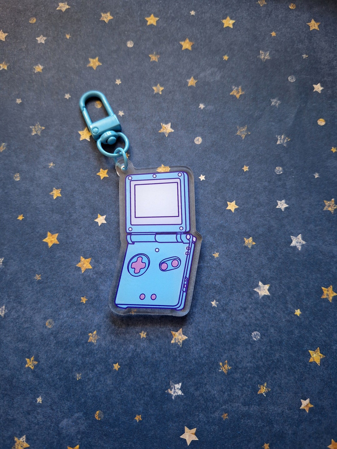 Retro Gameboy Advance SP Acrylic Keychain Etsy