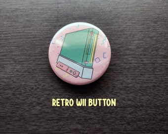 Retro Wii Pinback Button