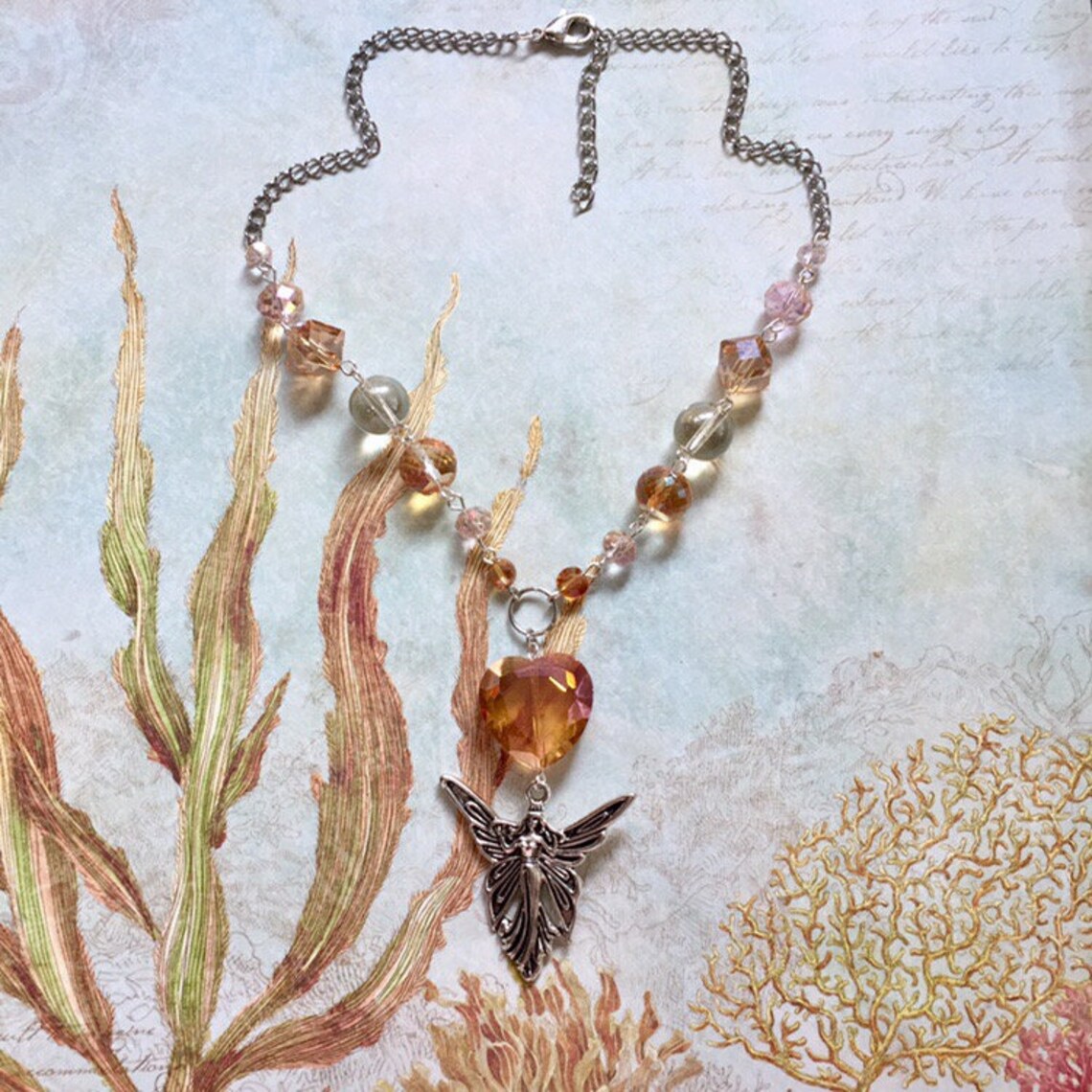 Fairy beaded necklace fairy core beaded necklace Etsy