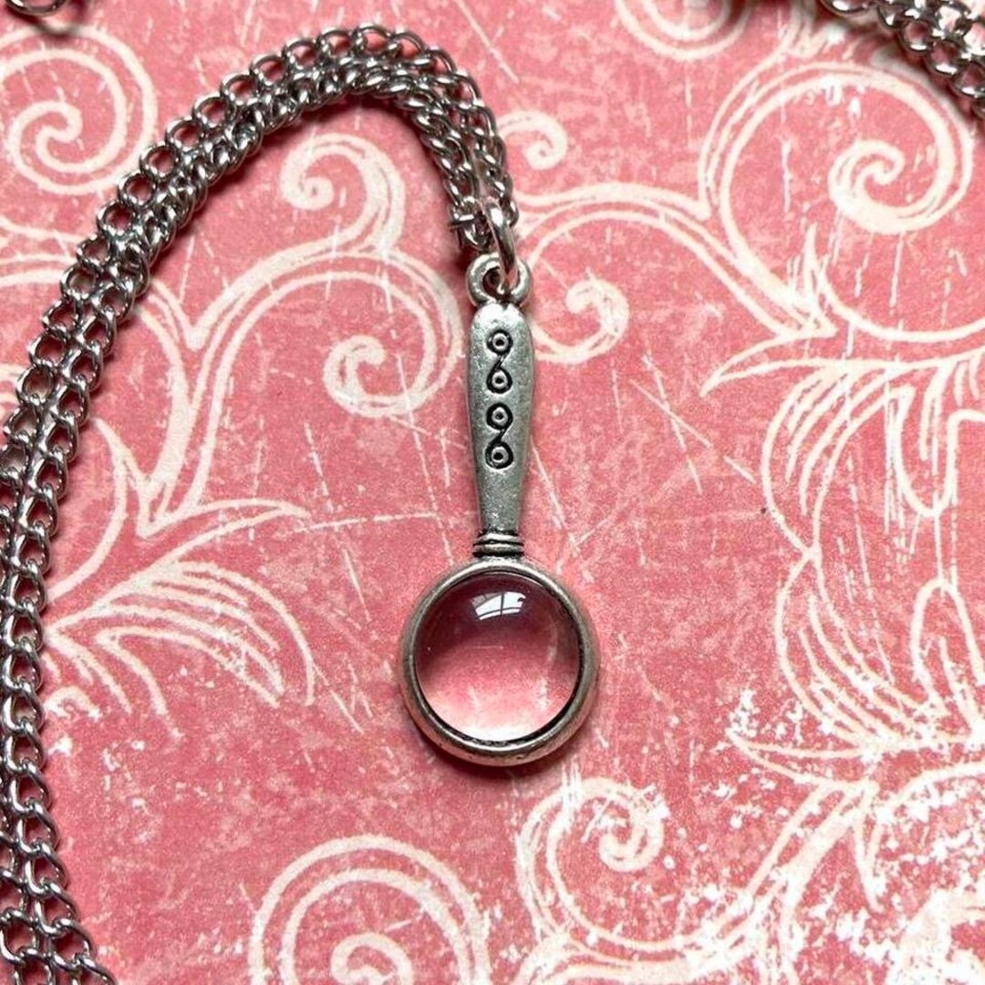 Magnifying Glass Pendant Necklace Etsy