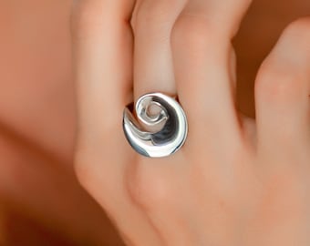 Anello a spirale in argento sterlina - Anello contorto per le donne - Sterling Silver Wrap Ring