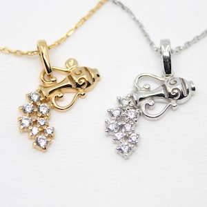 Aquarius Zodiac Necklace - Aquarius Pendant Charm - Silver Aquarius Jewelry - Aquarius Gifts - 18k Gold Plated Aquarius Necklace