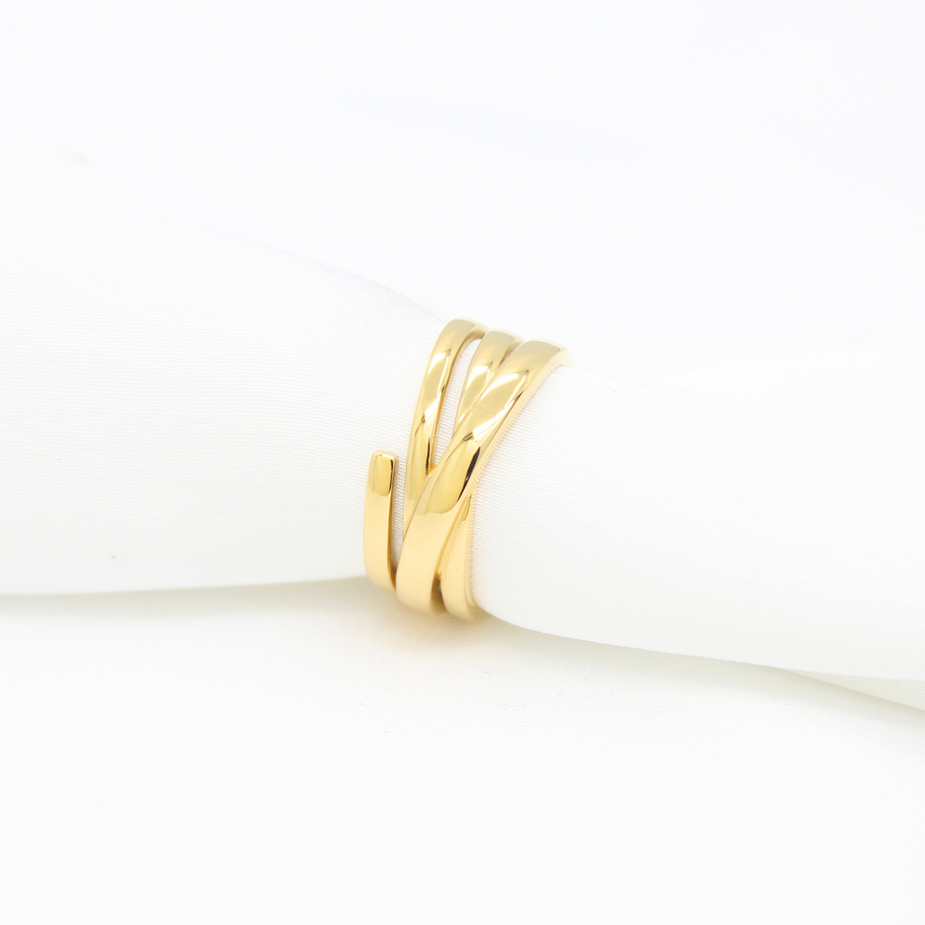 Gold Wide Ring Adjustable Ring 24k Gold Vermeil Ring | Etsy