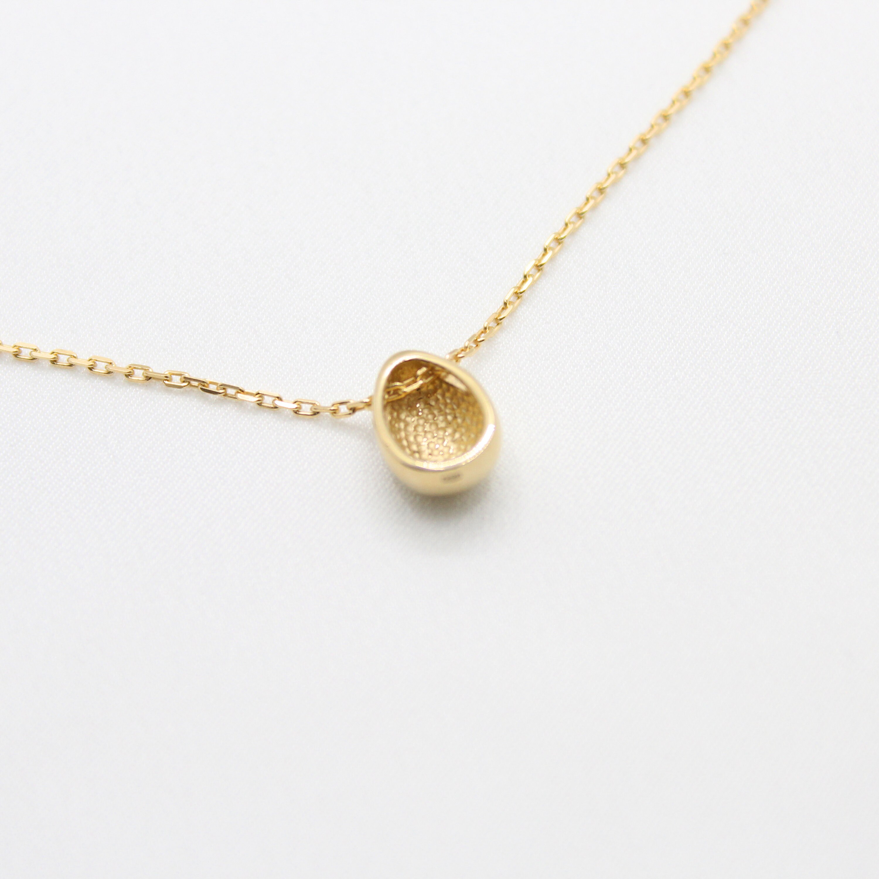 Gold Teardrop Necklace 24k Gold Plated Teardrop Pendant Etsy