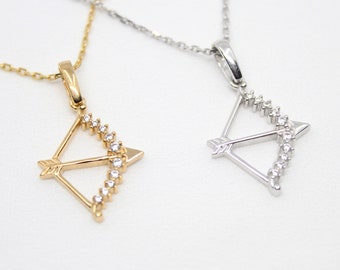 Sagittarius Necklace - Zodiac Sign Pendant - Sterling Silver Minimalist Astrology Jewelry