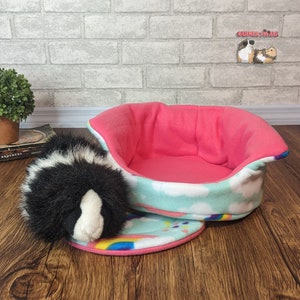 Over the Rainbow | Cuddle Cup | Personalized Gift for Pet Owner | Cage Accessories | Bed for Rat Ferret Hamster Iguana Lizard Chinchilla