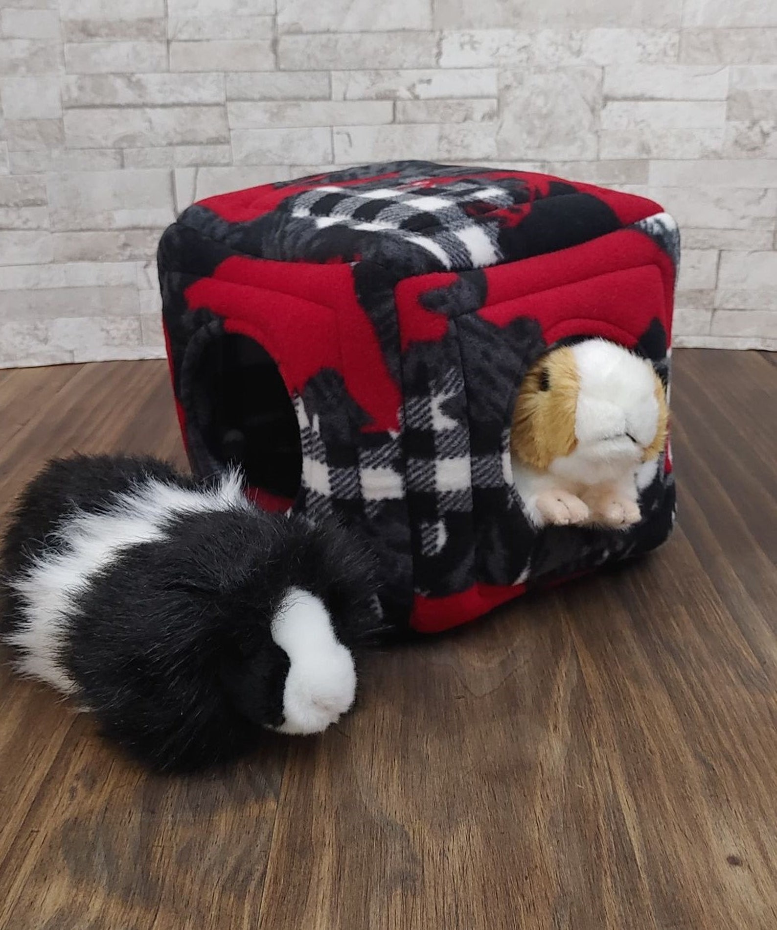 Woodland Buffalo Check Guinea Pig Bed Small Pet Cozy Etsy