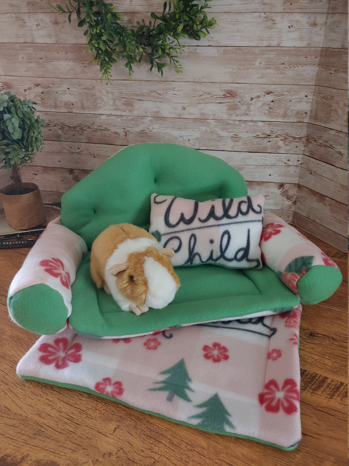 Wild Child Guinea Pig Bed Reversible Small Pets Cozy Etsy
