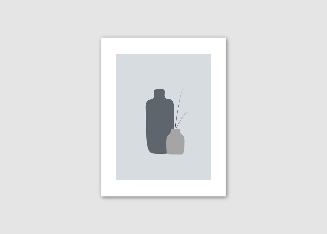 Clay Pot Art Print || Minimal Art || Ceramic Pot Vase - Etsy